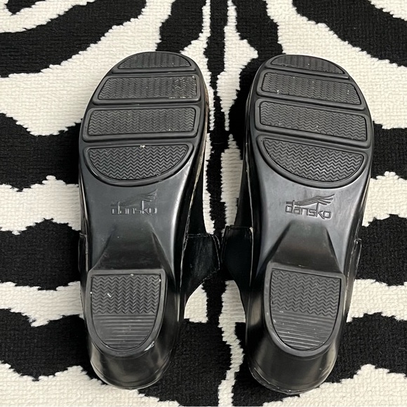 Dansko Solitare Leather Open Back Mary Jane Clogs Size 41 - Picture 10 of 14